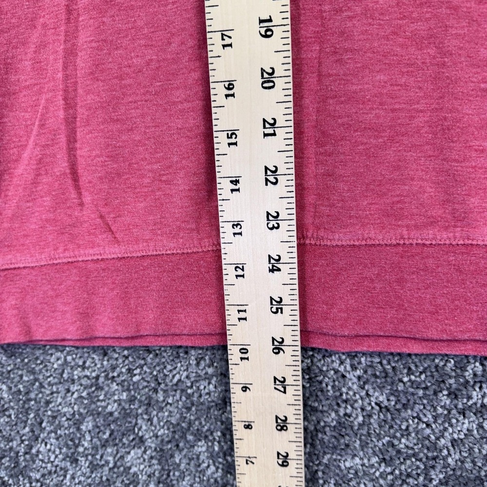 Polo Ralph Lauren Sweatshirt Mens Medium Pink Red 1/4 Zip Mock Neck Pullover - Picture 4 of 7